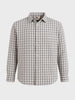 Men's Grey Relaxed Fit Checked Resort Wear Shirt