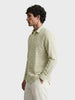 Men's Green Relaxed Fit Checked Resort Wear Shirt
