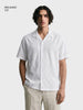 Men's White Relaxed Fit Solid Casual Shirt