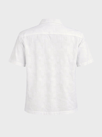 Men's White Relaxed Fit Solid Casual Shirt