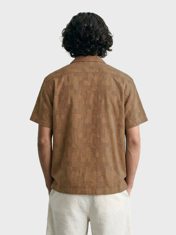 Men's Khaki Relaxed Fit Solid Casual Shirt