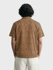 Men's Khaki Relaxed Fit Solid Casual Shirt