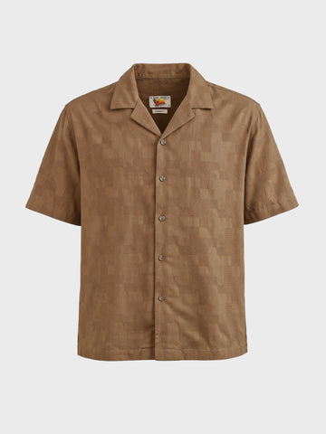 Men's Khaki Relaxed Fit Solid Casual Shirt