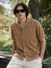 Men's Khaki Relaxed Fit Solid Casual Shirt