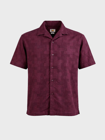 Men's Maroon Relaxed Fit Solid Casual Shirt