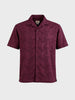 Men's Maroon Relaxed Fit Solid Casual Shirt