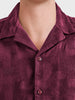 Men's Maroon Relaxed Fit Solid Casual Shirt