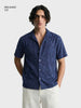 Men's Blue Relaxed Fit Solid Casual Shirt