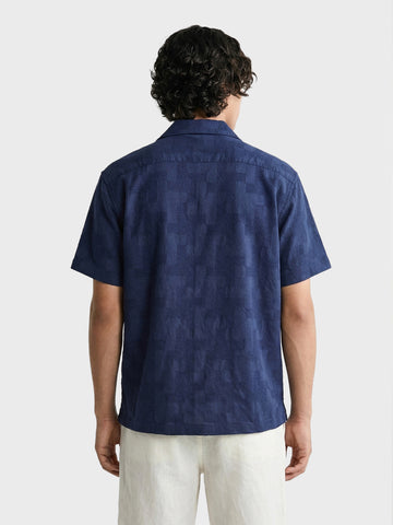 Men's Blue Relaxed Fit Solid Casual Shirt