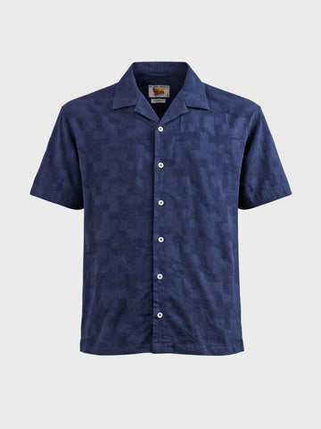 Men's Blue Relaxed Fit Solid Casual Shirt