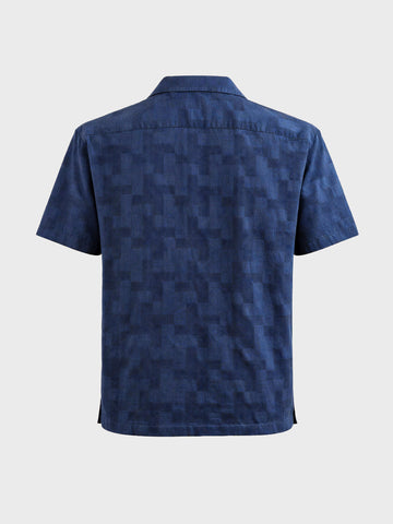 Men's Blue Relaxed Fit Solid Casual Shirt