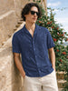 Men's Blue Relaxed Fit Solid Casual Shirt