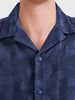 Men's Blue Relaxed Fit Solid Casual Shirt