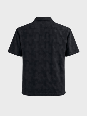 Men's Black Relaxed Fit Solid Casual Shirt