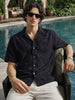 Men's Black Relaxed Fit Solid Casual Shirt