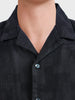 Men's Black Relaxed Fit Solid Casual Shirt