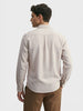 Men's Khaki Slim Fit Solid Casual Shirt