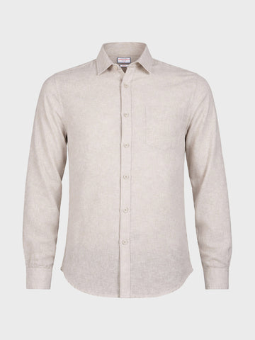 Men's Khaki Slim Fit Solid Casual Shirt