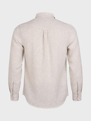 Men's Khaki Slim Fit Solid Casual Shirt