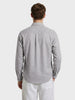 Men's Grey Slim Fit Solid Casual Shirt