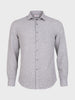 Men's Grey Slim Fit Solid Casual Shirt