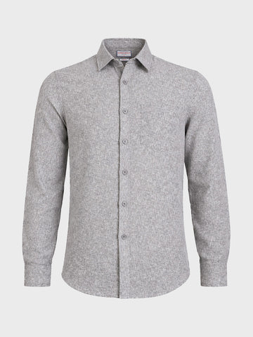 Men's Black Slim Fit Solid Casual Shirt