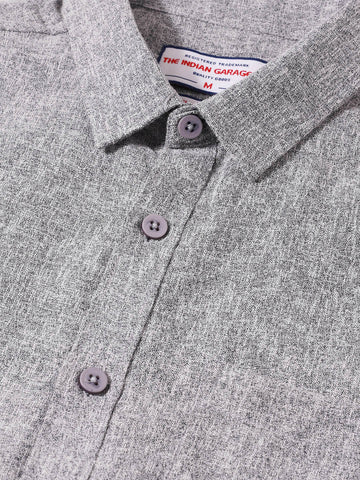 Men's Black Slim Fit Solid Casual Shirt
