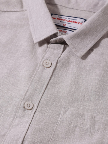 Men's Purple Slim Fit Solid Casual Shirt
