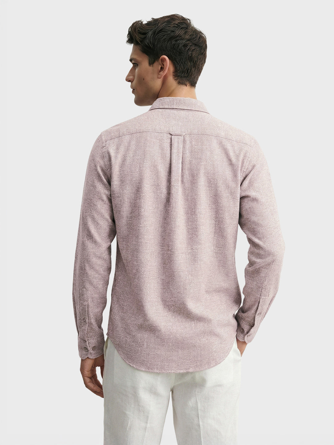 Men's Purple Slim Fit Solid Casual Shirt