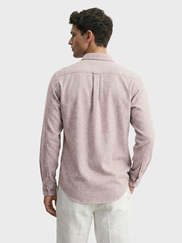 Men's Purple Slim Fit Solid Casual Shirt