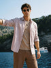 Men's Purple Slim Fit Solid Casual Shirt