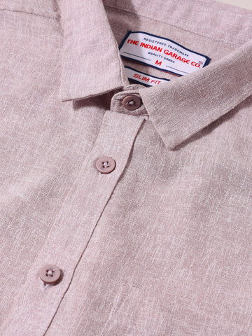 Men's Purple Slim Fit Solid Casual Shirt