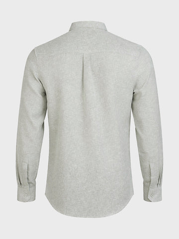Men's Green Slim Fit Solid Casual Shirt