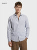 Men's Blue Slim Fit Solid Casual Shirt