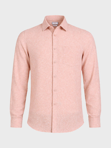 Men's Pink Slim Fit Solid Casual Shirt