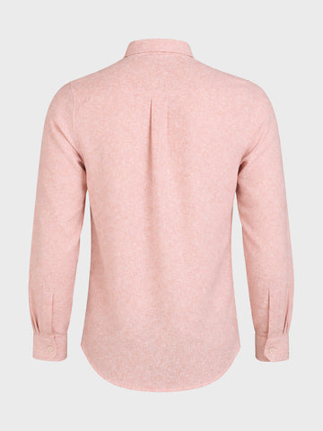 Men's Pink Slim Fit Solid Casual Shirt