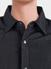 Men's Black Relaxed Fit Solid Casual Shirts