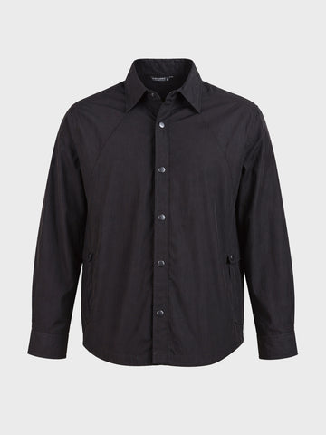 Men's Black Relaxed Fit Solid Casual Shirts