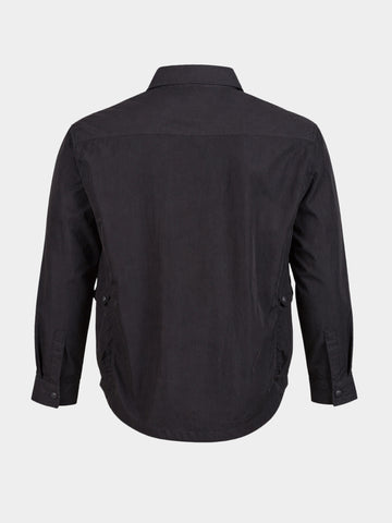 Men's Black Relaxed Fit Solid Casual Shirts