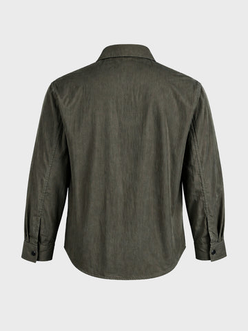 Men's Green Relaxed Fit Solid Casual Shirts