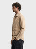 Men's Khaki Relaxed Fit Solid Casual Shirts