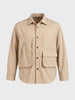 Men's Khaki Relaxed Fit Solid Casual Shirts