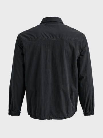 Men's Black Relaxed Fit Solid Casual Shirt