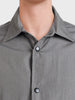 Men's Grey Relaxed Fit Solid Casual Shirt