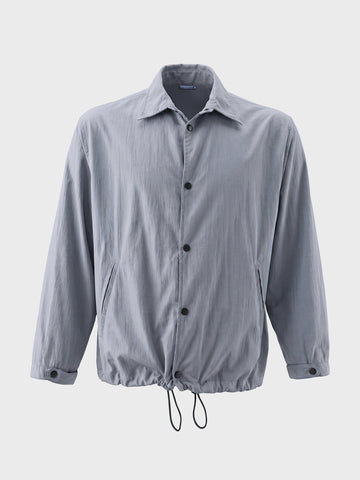 Men's Grey Relaxed Fit Solid Casual Shirt