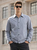Men's Grey Relaxed Fit Solid Casual Shirt
