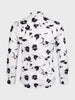 Men's White Slim Fit Printed Party Wear Shirt
