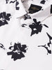Men's White Slim Fit Printed Party Wear Shirt