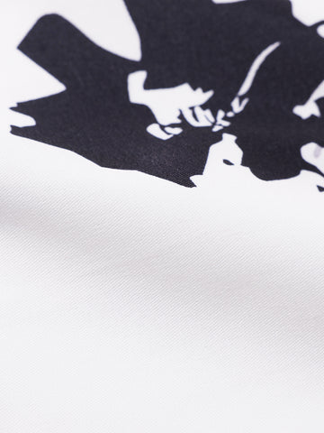 Men's White Slim Fit Printed Party Wear Shirt