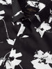 Men's Black Slim Fit Printed Party Wear Shirt